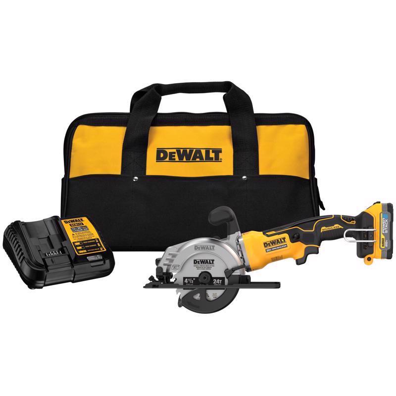 DeWalt 20V MAX ATOMIC W/POWERSTACK 4-1/2 in. Cordless Brushless Circular Saw Kit (Battery & Charger)