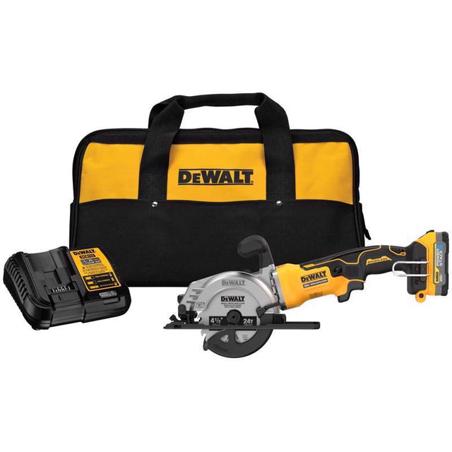 DeWalt 20V MAX ATOMIC W/POWERSTACK 4-1/2 in. Cordless Brushless Circular Saw Kit (Battery & Charger)