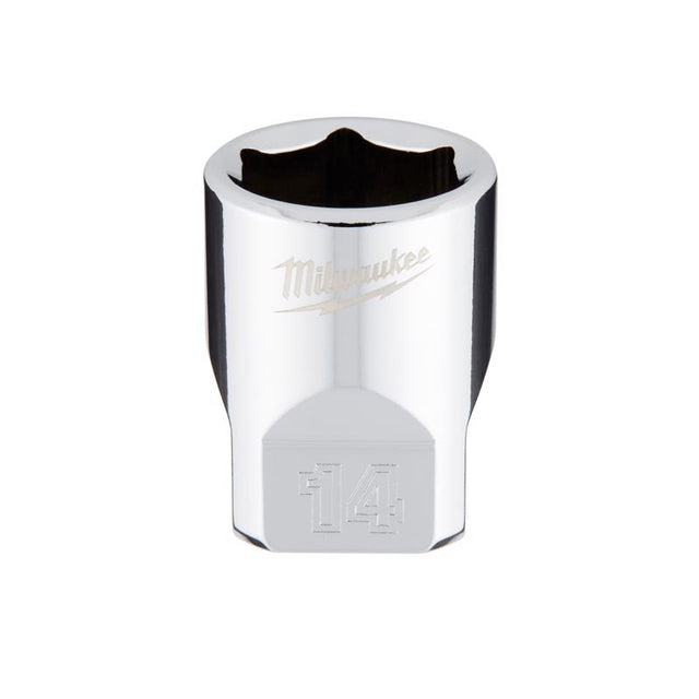 Milwaukee 14 mm X 1/4 in. drive Metric 6 Point Standard Socket 1 pc