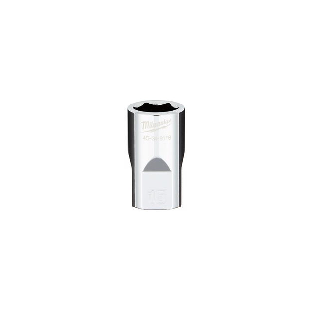 Milwaukee 15 mm X 1/2 in. drive Metric 6 Point Standard Socket 1 pc