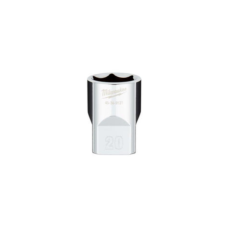 Milwaukee 20 mm X 1/2 in. drive Metric 6 Point Standard Socket 1 pc