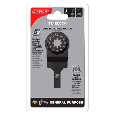 Diablo Starlock 3/8 in. W Bi-Metal Oscillating Blade General Purpose Cuts 1 pk