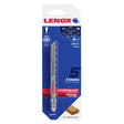 Lenox 4 in. Bi-Metal T-Shank Jig Saw Blade 6 TPI 5 pk