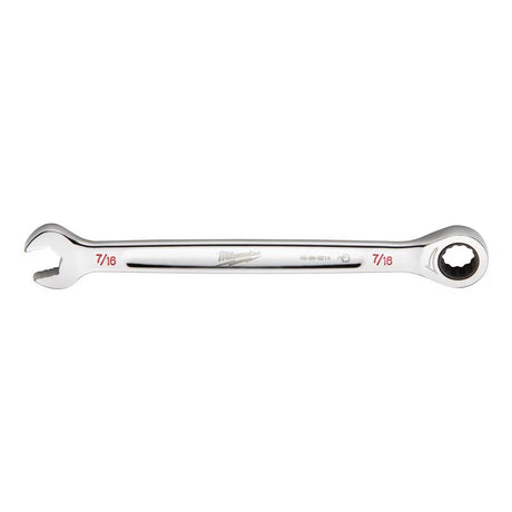 Milwaukee 7/16 in. X 7/16 in. 12 Point SAE Ratcheting Combination Wrench 6.75 in. L 1 pc