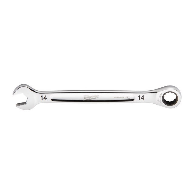 Milwaukee 14 mm X 14 mm 12 Point Metric Ratcheting Combination Wrench 7.8 in. L 1 pc