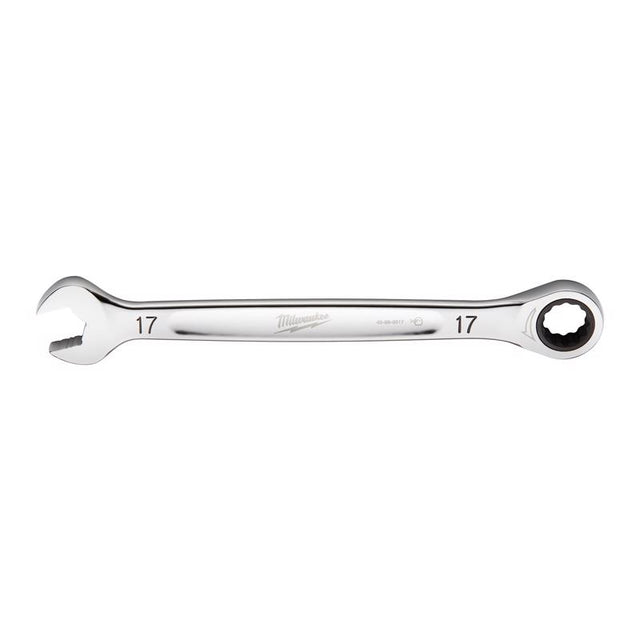 Milwaukee 17 mm X 17 mm 12 Point Metric Ratcheting Combination Wrench 9.19 in. L 1 pc