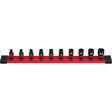 Milwaukee Shockwave 1/4 in. drive SAE 6 Point Standard Shallow Socket Set 10 pc