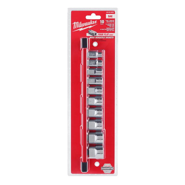 Milwaukee 3/8 in. drive SAE 6 Point Low Profile Socket Set 10 pc