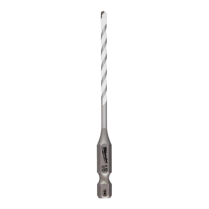 Milwaukee Shockwave 1/8 in. X 3.5 in. L Carbide Percussion Drill Bit Hex Shank 1 pc