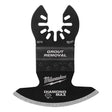 Milwaukee 3.88 in. L X 0.5 in. W Diamond Grit Open-Lok Contoured Boot Grout Removal Blade 1 pk