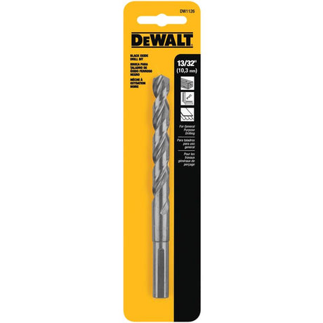 DeWalt Black & Gold 13/32 in. X 5-1/4 in. L High Speed Steel Slip Point Drill Bit 3-Flat Shank 1 pk