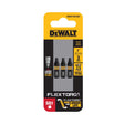 DeWalt FlexTorq Square #1 X 1 in. L Impact Driver Bit Set Steel 3 pc