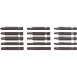 Craftsman Phillips/Square/Torx 2 in. L PH2, SQ2, TX25 Drill and Driver Bit Set High Speed Steel 15 p