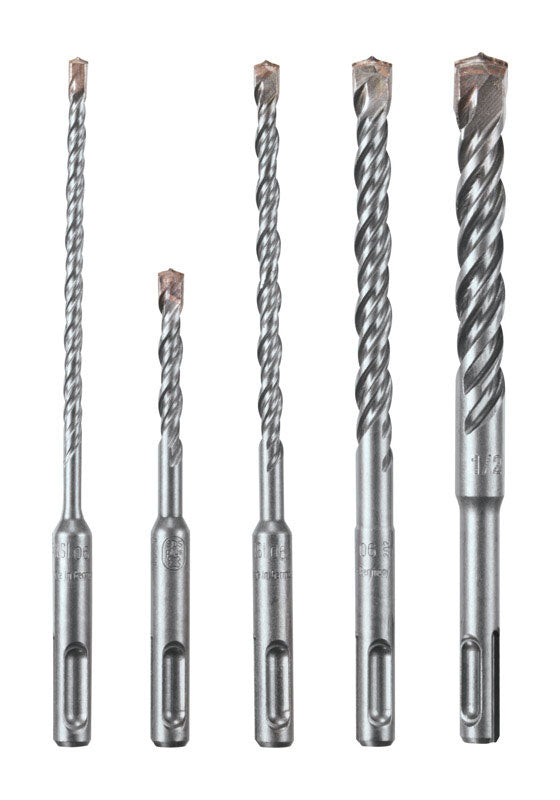 Bosch Bulldog Carbide Tipped SDS-plus Hammer Bit Set SDS-Plus Shank 5 pc