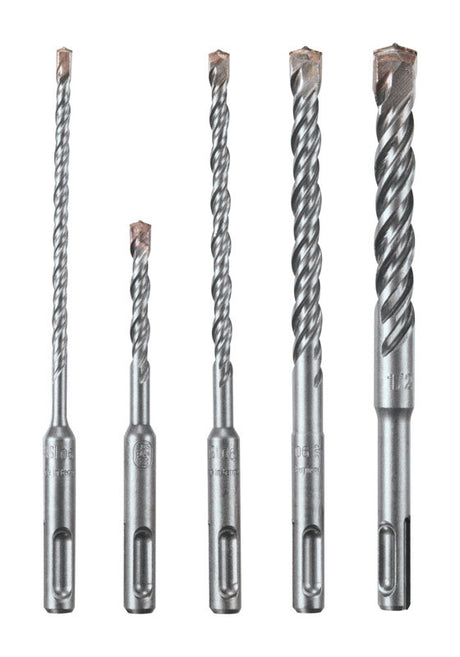 Bosch Bulldog Carbide Tipped SDS-plus Hammer Bit Set SDS-Plus Shank 5 pc