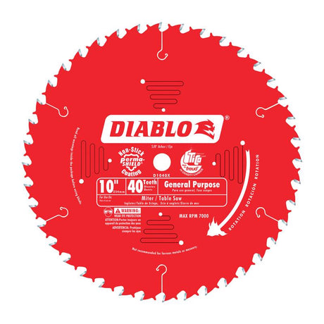 Diablo 10 in. D X 5/8 in. TiCo Hi-Density Carbide Circular Saw Blade 40 teeth 1 pk