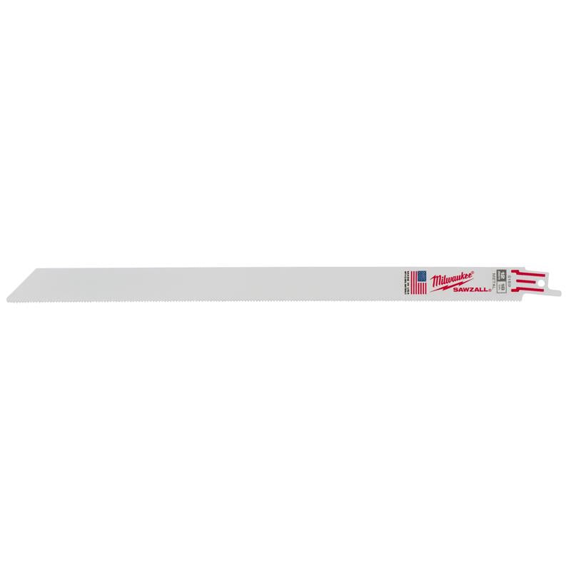 Milwaukee Sawzall 12 in. Bi-Metal Double Duty Upgrade Reciprocating Saw Blade 18 TPI 5 pk
