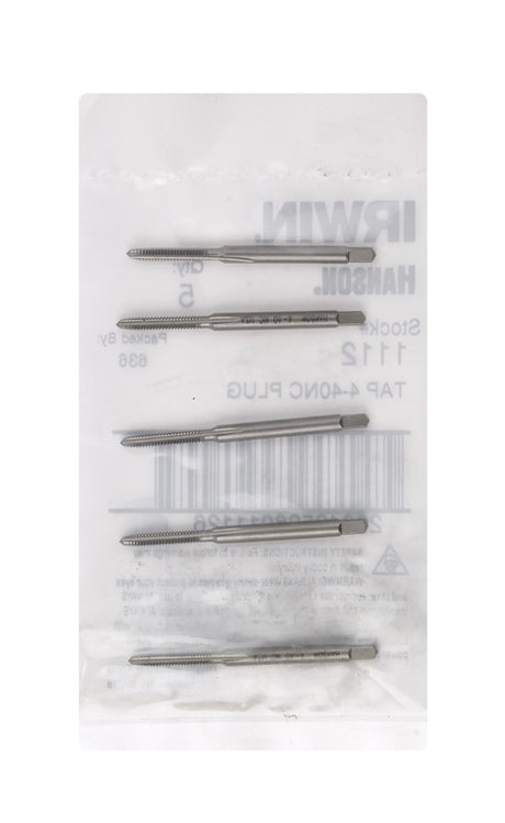 Irwin Hanson High Carbon Steel SAE Plug Tap 4 - 40 1 pc