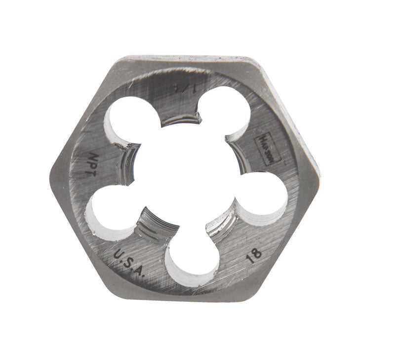 Irwin Hanson High Carbon Steel SAE Hexagon Die 1/4 in. 1 pc