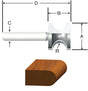 Vermont American 7/8 in. D X 1/8 in. X 1-1/2 in. L Carbide Tipped Bull Nose Router Bit