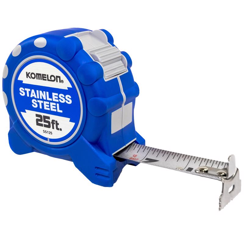 Komelon Stainless Steel 25 ft. L X 1 in. W Tape Measure 1 pk