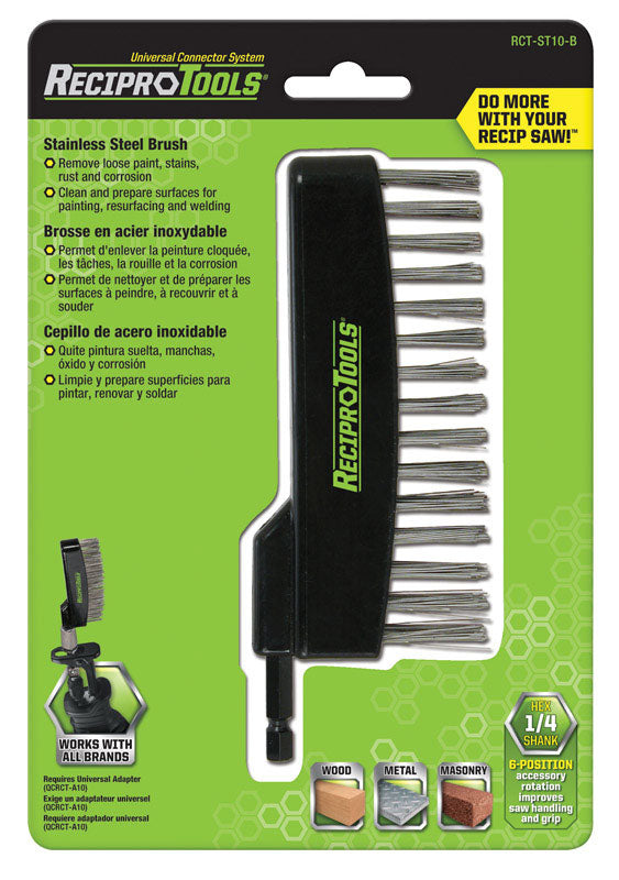 ReciproTools 4-1/4 in. Stainless Steel Offset Brush 1 pk