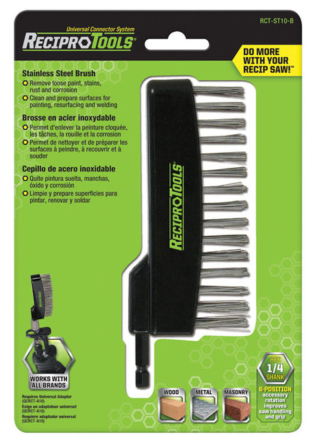 ReciproTools 4-1/4 in. Stainless Steel Offset Brush 1 pk