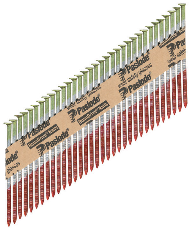 Paslode RounDrive 2-3/8 in. L Angled Strip Hot-Dip Galvanized Framing Nails 30 deg 2000 pk
