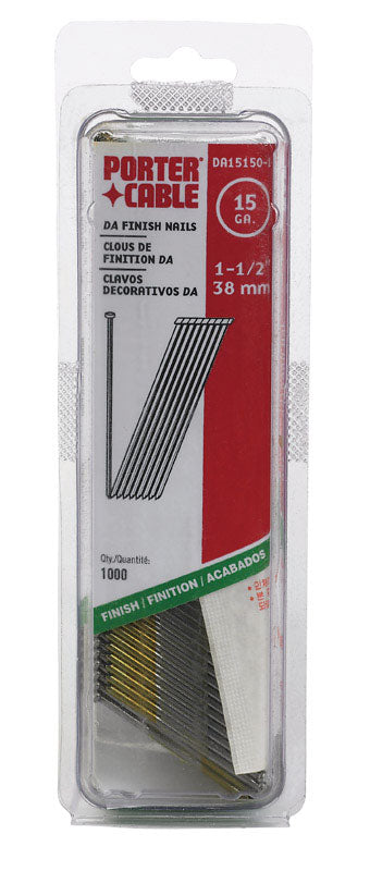 Porter Cable 1-1/2 in. L X 15 Ga. Angled Strip Bright Finish Nails 34 deg 1,000 pk