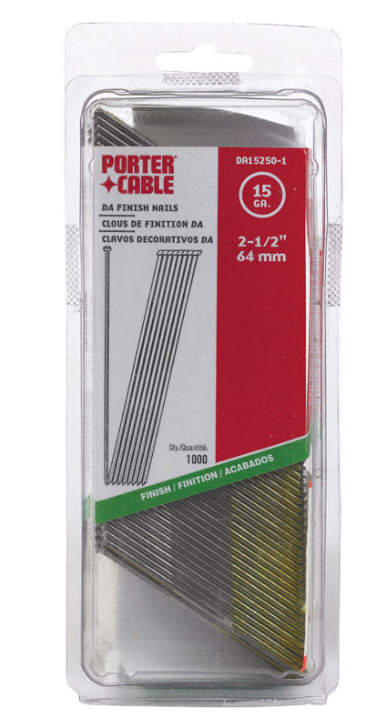 Porter Cable 2-1/2 in. L X 15 Ga. Angled Strip Bright Finish Nails 34 deg 1,000 pk