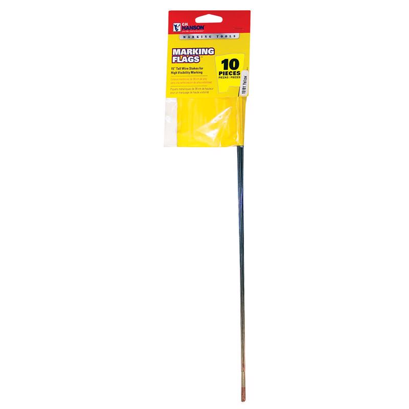 C.H. Hanson 15 in. Yellow Marking Flags Polyvinyl 10 pk