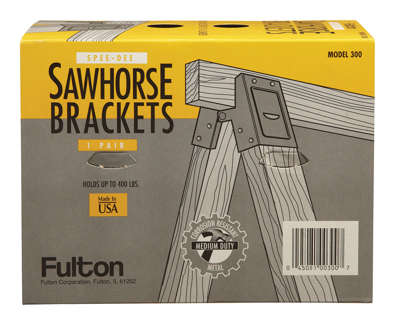 Fulton 2 in. H X 4 in. W Sawhorse Brackets 400 lb. cap. 1 pk