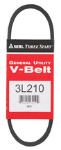 Mitsuboshi FHP 3L210 Standard General Utility V-Belt 0.38 in. W X 21 in. L For Fractional Horsepower
