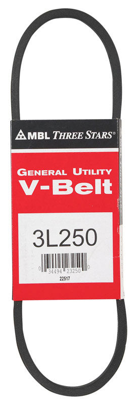 Mitsuboshi FHP 3L250 Standard General Utility V-Belt 0.38 in. W X 25 in. L For Fractional Horsepower