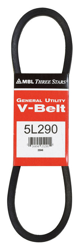 Mitsuboshi FHP 5L290 Standard General Utility V-Belt 0.63 in. W X 29 in. L For Fractional Horsepower