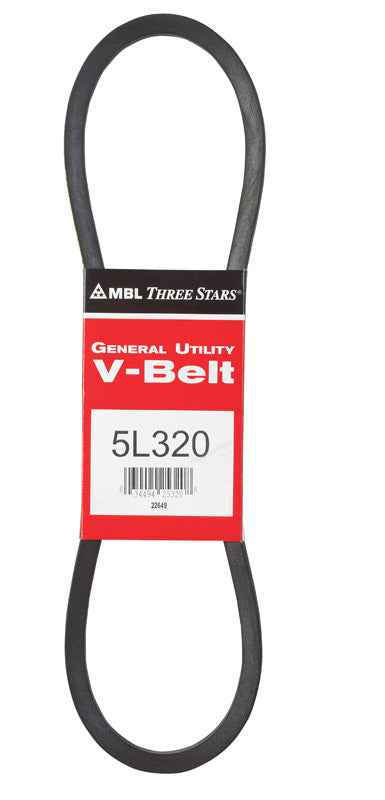 Mitsuboshi FHP 5L320 Standard General Utility V-Belt 0.65 in. W X 32 in. L For Fractional Horsepower