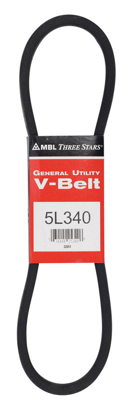Mitsuboshi FHP 5L340 Standard General Utility V-Belt 0.63 in. W X 34 in. L For Fractional Horsepower