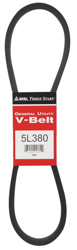 Mitsuboshi FHP 5L380 Standard General Utility V-Belt 0.63 in. W X 38 in. L For Fractional Horsepower