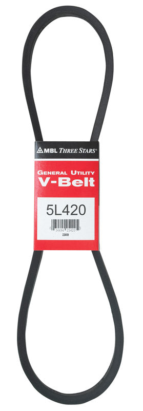 Mitsuboshi FHP 5L420 Standard General Utility V-Belt 0.63 in. W X 42 in. L For Fractional Horsepower