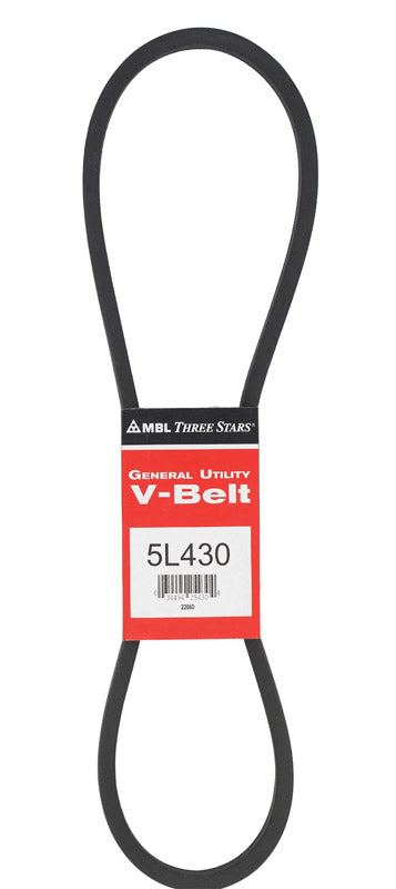 Mitsuboshi FHP 5L430 Standard General Utility V-Belt 0.63 in. W X 43 in. L For Fractional Horsepower