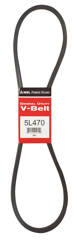Mitsuboshi FHP 5L470 Standard General Utility V-Belt 0.63 in. W X 47 in. L For Fractional Horsepower