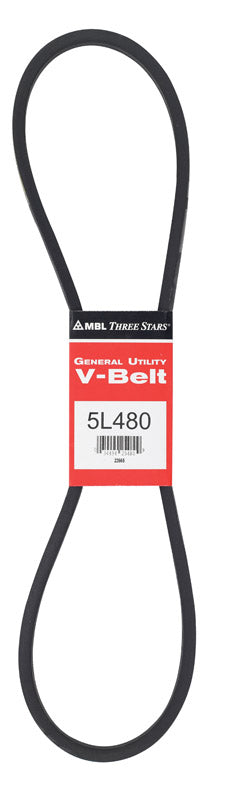 Mitsuboshi FHP 5L480 Standard General Utility V-Belt 0.63 in. W X 48 in. L For Fractional Horsepower