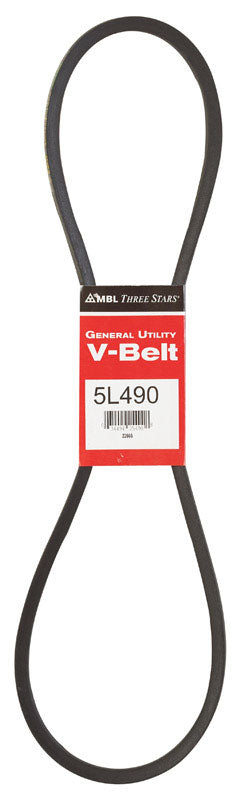 Mitsuboshi FHP 5L490 Standard General Utility V-Belt 0.63 in. W X 49 in. L For Fractional Horsepower