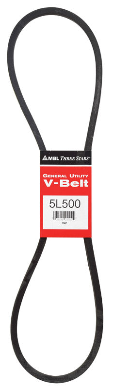 Mitsuboshi FHP 5L500 Standard General Utility V-Belt 0.63 in. W X 50 in. L For Fractional Horsepower