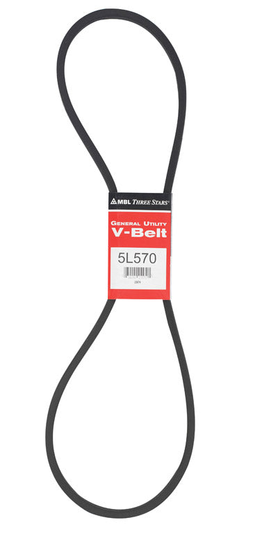 Mitsuboshi FHP 5L570 Standard General Utility V-Belt 0.63 in. W X 57 in. L For Fractional Horsepower