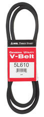 Mitsuboshi FHP 5L610 Standard General Utility V-Belt 0.63 in. W X 61 in. L For Fractional Horsepower