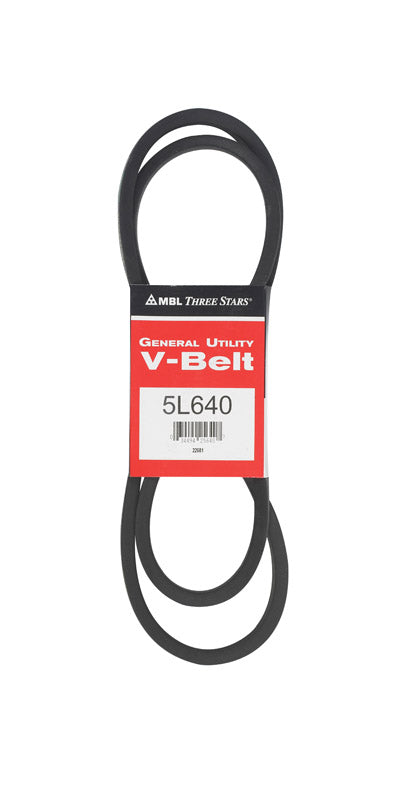 Mitsuboshi FHP 5L640 Standard General Utility V-Belt 0.63 in. W X 64 in. L For Fractional Horsepower