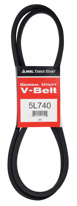 Mitsuboshi FHP 5L740 Standard General Utility V-Belt 0.63 in. W X 74 in. L For Fractional Horsepower