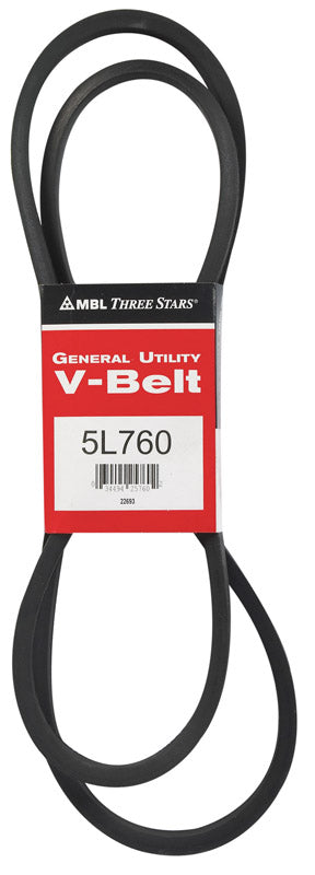 Mitsuboshi FHP 5L760 Standard General Utility V-Belt 0.63 in. W X 76 in. L For Fractional Horsepower