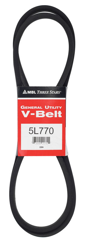 Mitsuboshi FHP 5L770 Standard General Utility V-Belt 0.63 in. W X 77 in. L For Fractional Horsepower